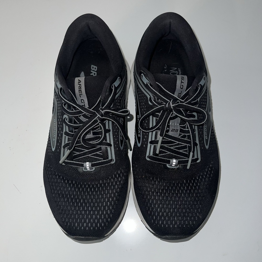 Brooks Ariel GTS 23 Womens Black White Athletic Running Shoes 8.5 Wide D - Picture 4 of 9